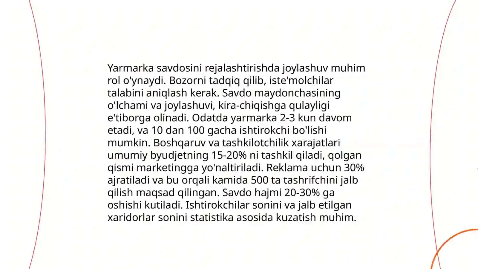 Yarmarka savdosini tashkil etish 4