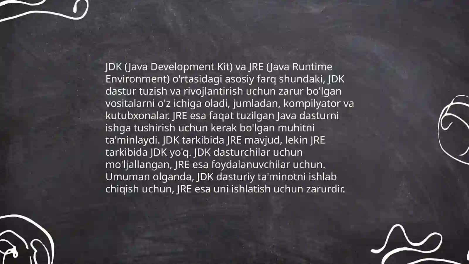 JDK va JRE va Inlejji idea haqida 4