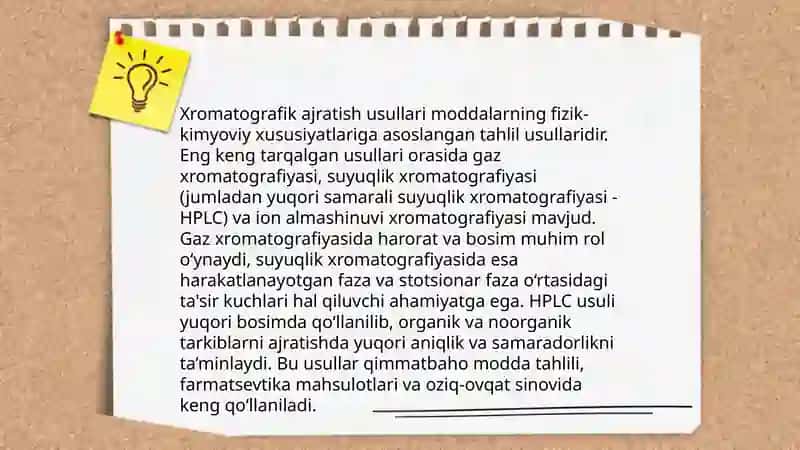 Suyuqlik xromatografiyasi 4