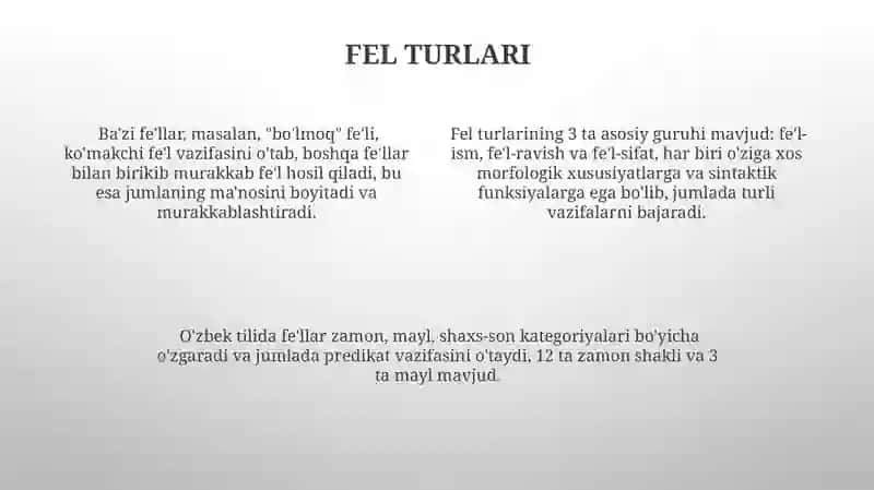 FEL HAQIDA MA'LUMOT 4