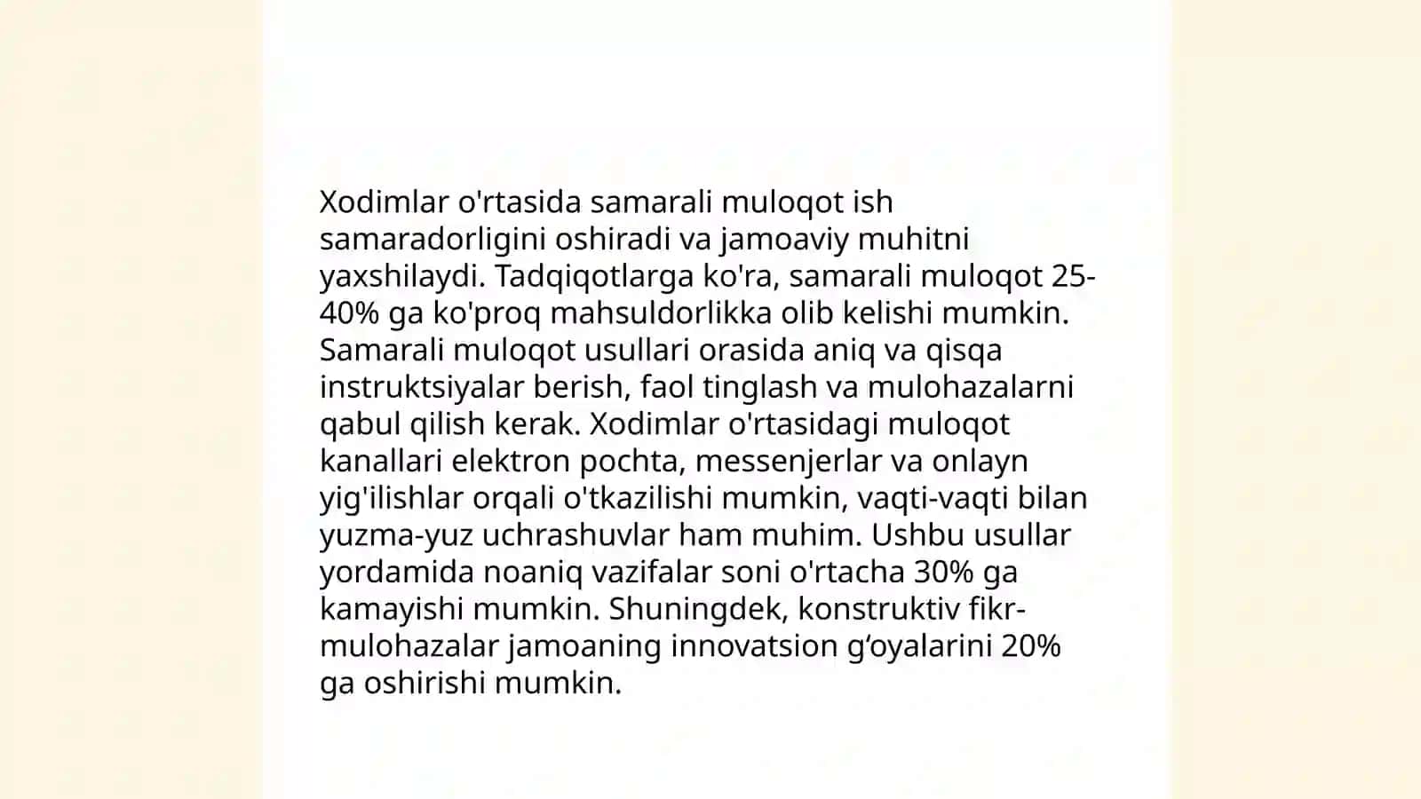 Gap ustida ishlashga oid mustaqil ishlar 4