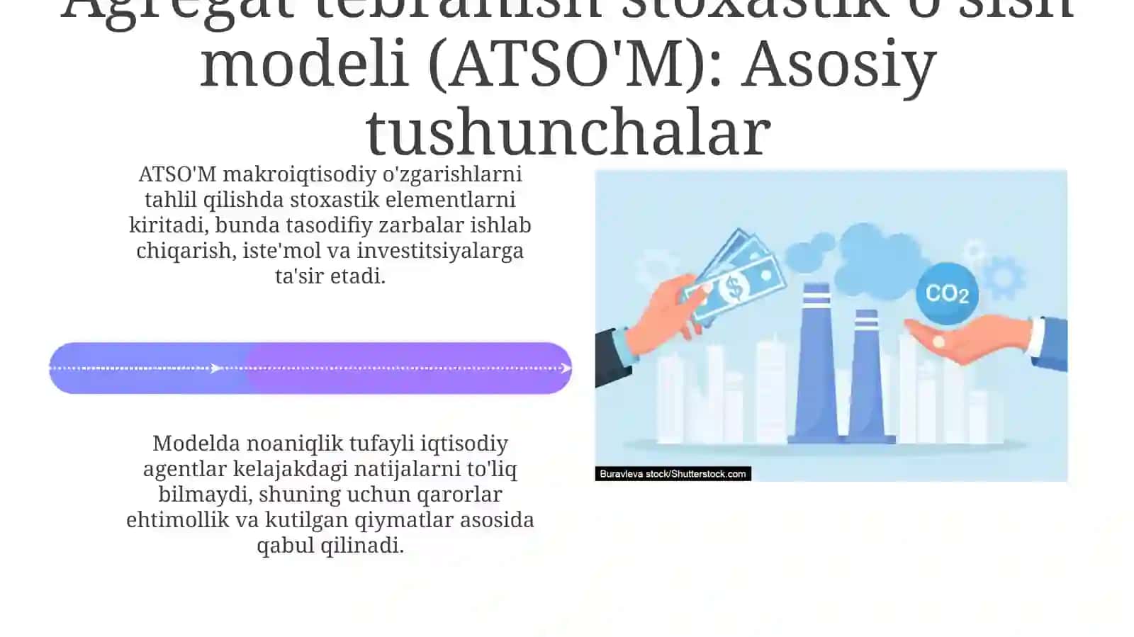Agregat tebranish stoxastik o'sish modeli 4