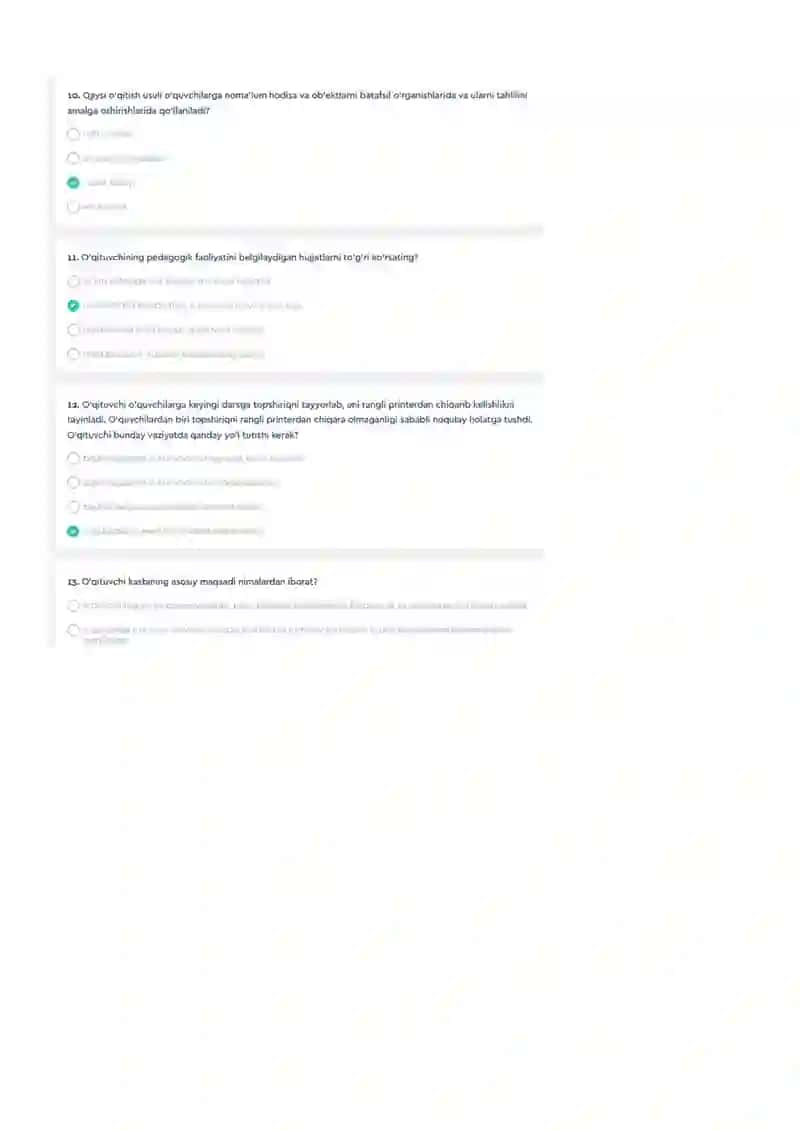 Psixologiya diagnostik test javoblari bilan 4