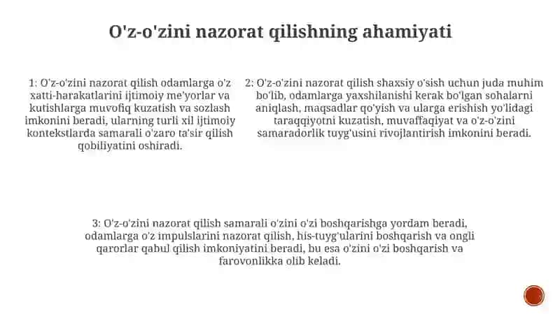Shasning O'Zini O'Zi Baholashi 4
