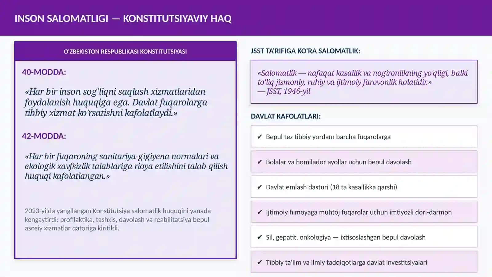 Oʻzbekistonda inson salomatligi oliy qadriyat sifatida 4