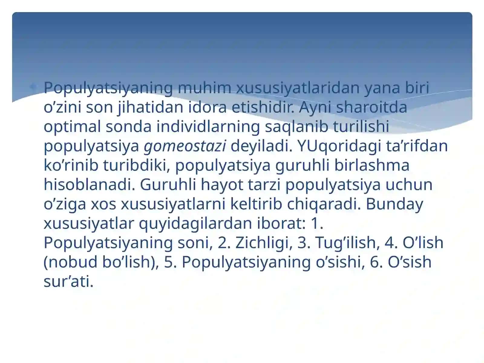 Populyatsiya ekologiyasi 4