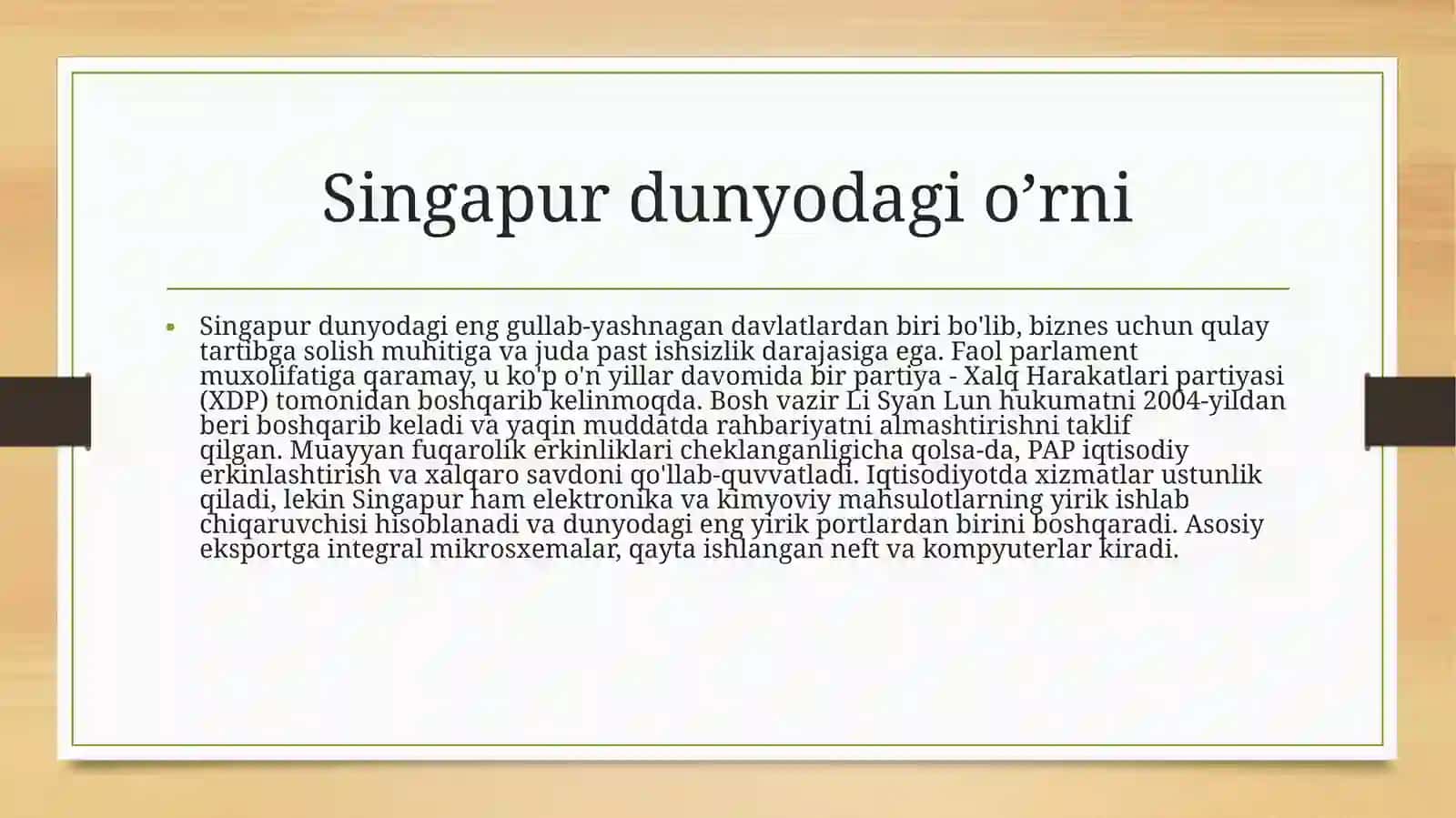 Singapur davlati iqtisodiyoti 4