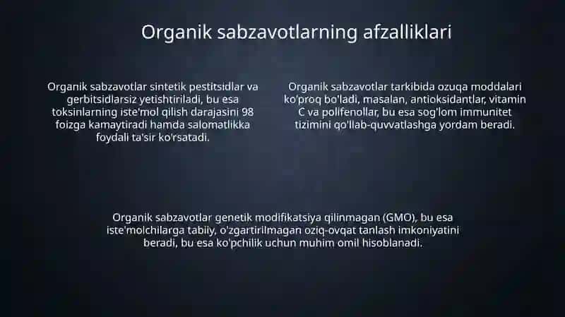 Organik sabzavotlar 4