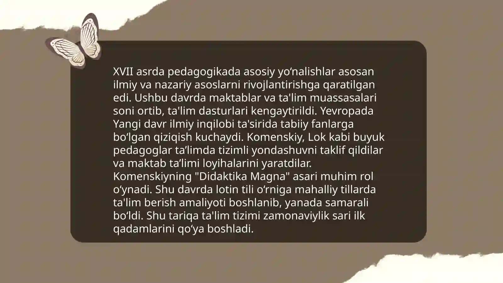 XVII-XIX asrda tarbiya, maktab va pedagogik fikrlar 4