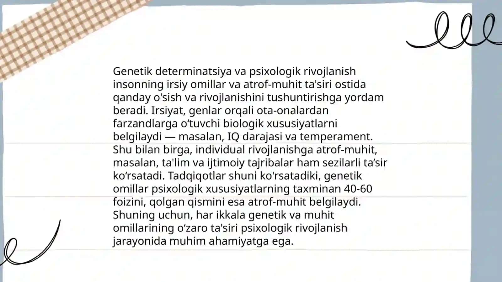 Taraqqiyot psixogenetikasi 4