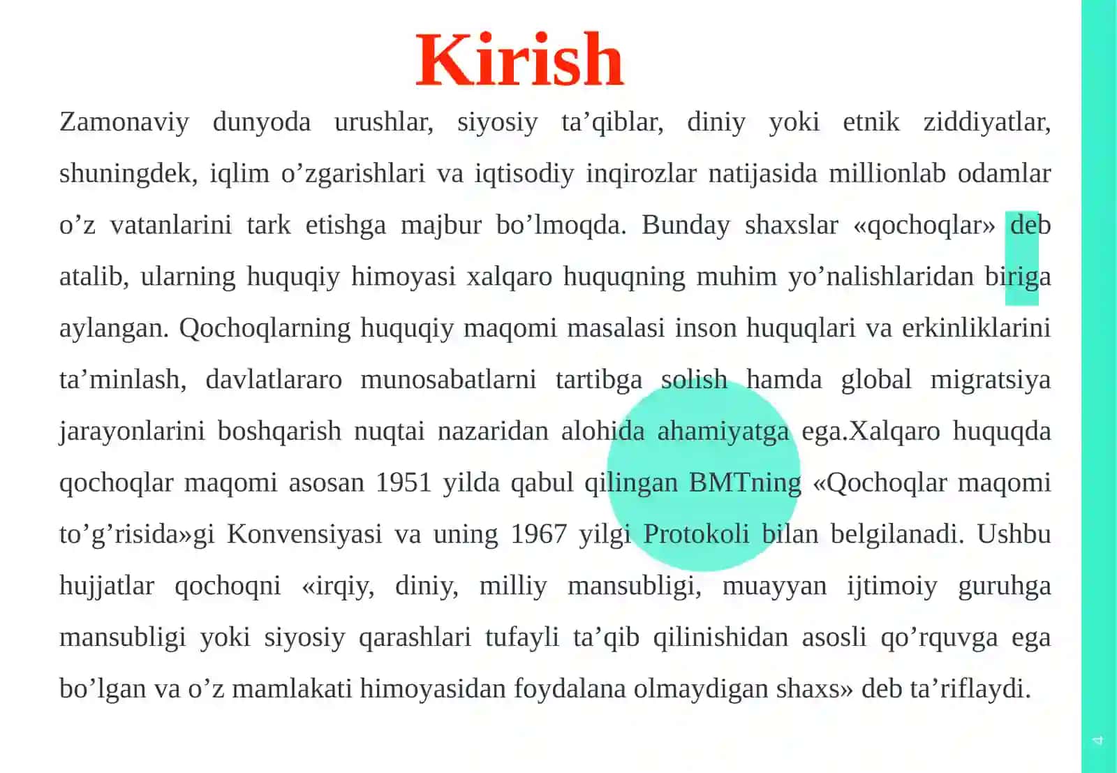 Qochoqlarning huquq va majburiyatlari 4