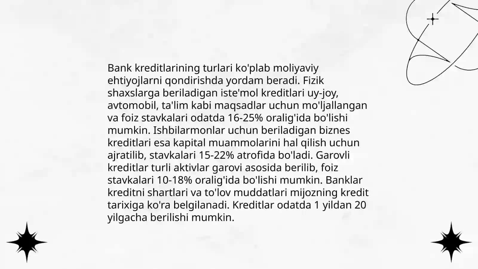 Korxonaning bank kreditini jalb qilishni tekshirish 4