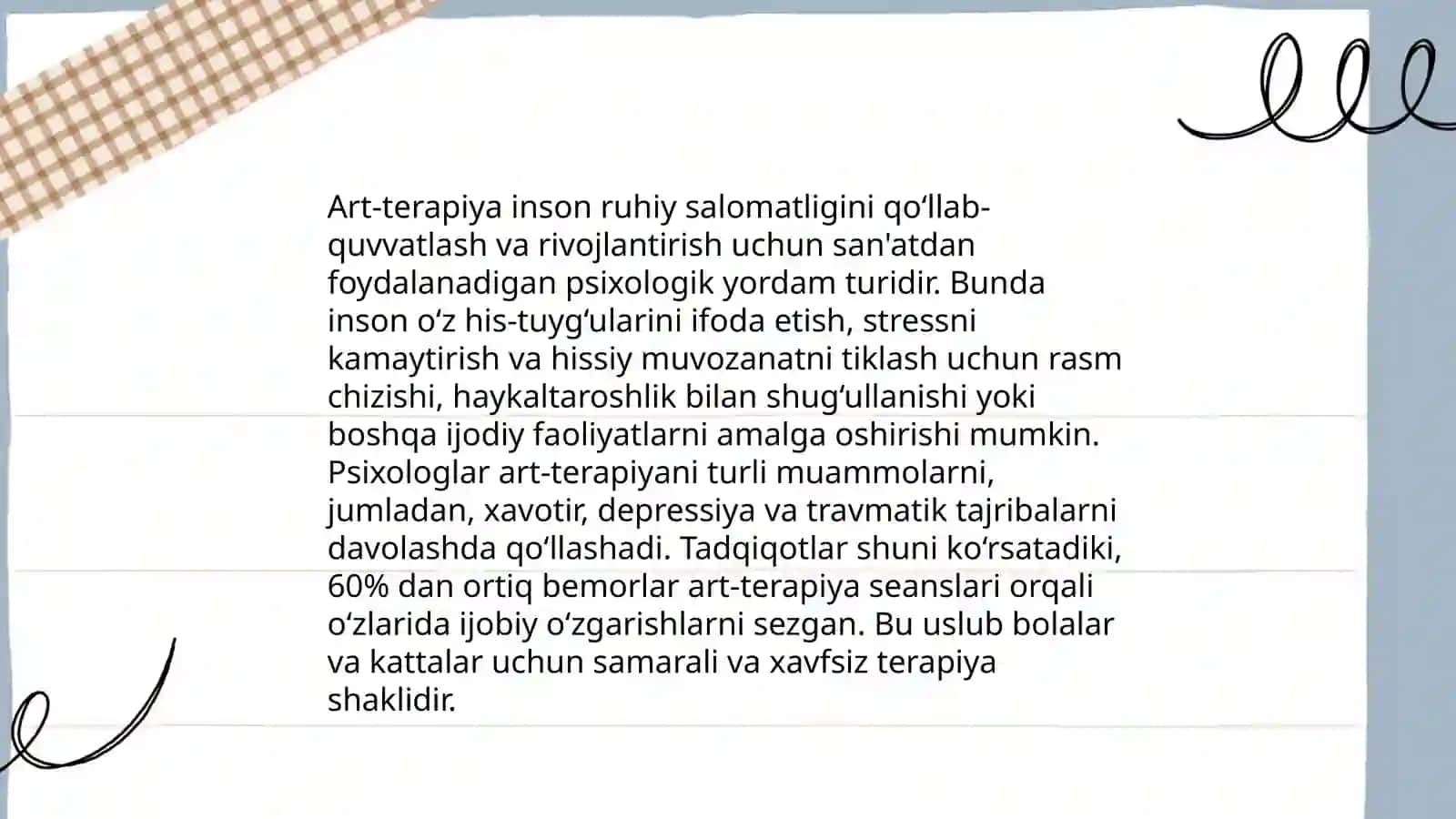 Treningda artterapiyani qoʻllash 4