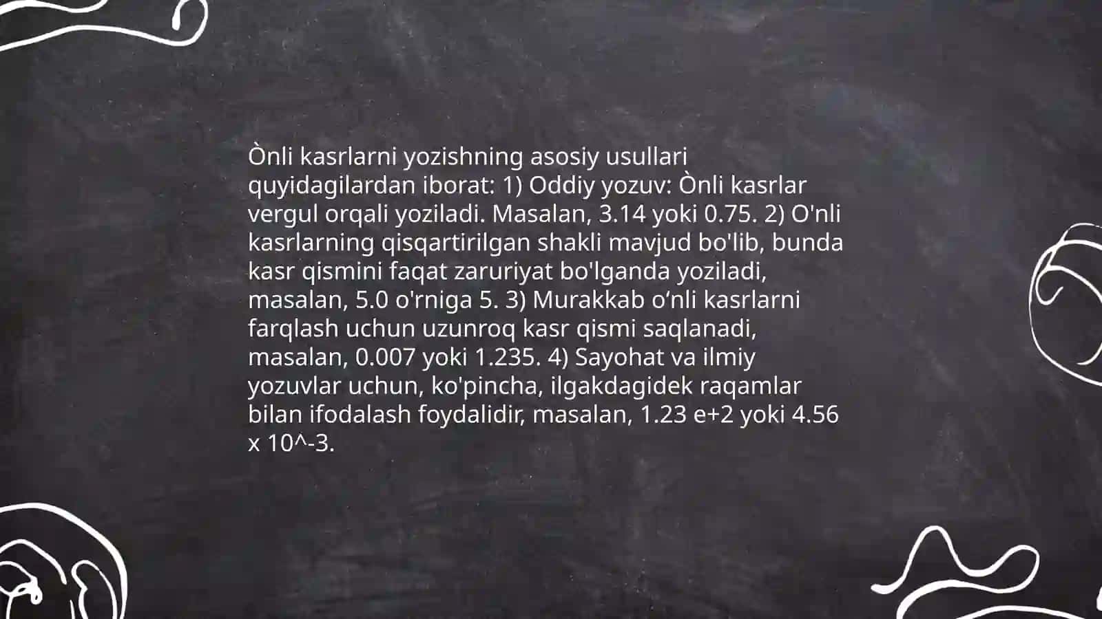Ònli kasrlar ustida arifmetik amallar 4