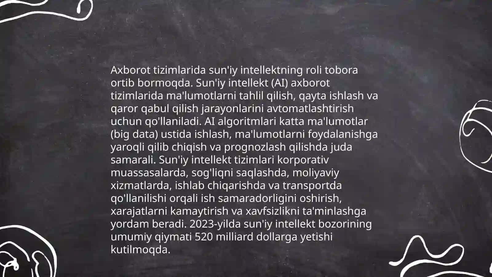 Sunʼiy intellektning axborot tizimlaridagi oʻrni 4