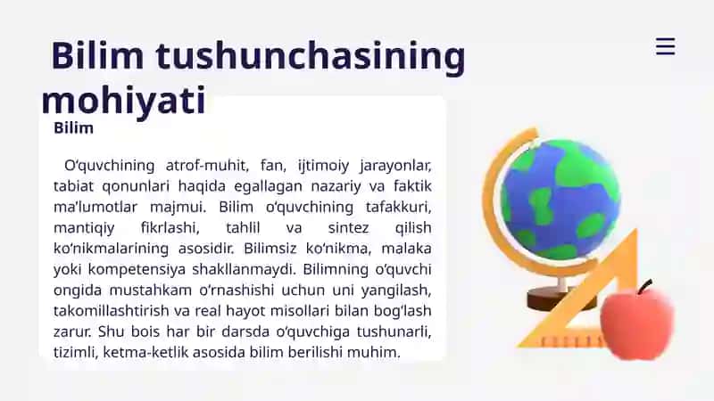 O‘quvchilarning bilim, ko‘nikma va malakalarini shakllantirish va tashkil etish 4