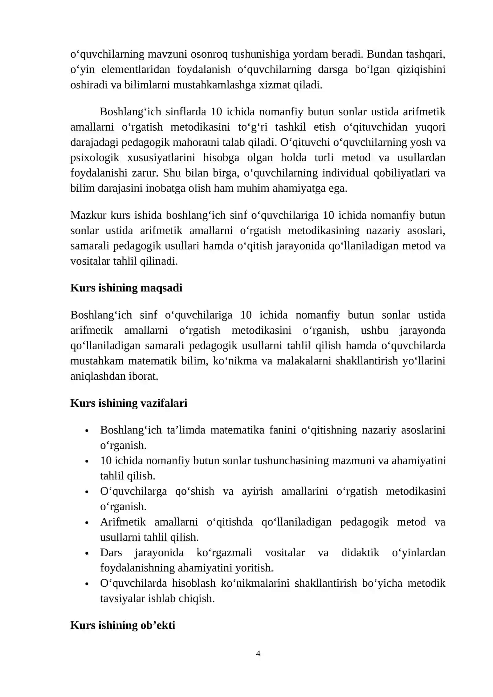 10 ICHIDA NOMANFIY BUTUN SONLAR USTIDA ARIFMETIK AMALLARNI OʻRGATISH METODIKASI 4
