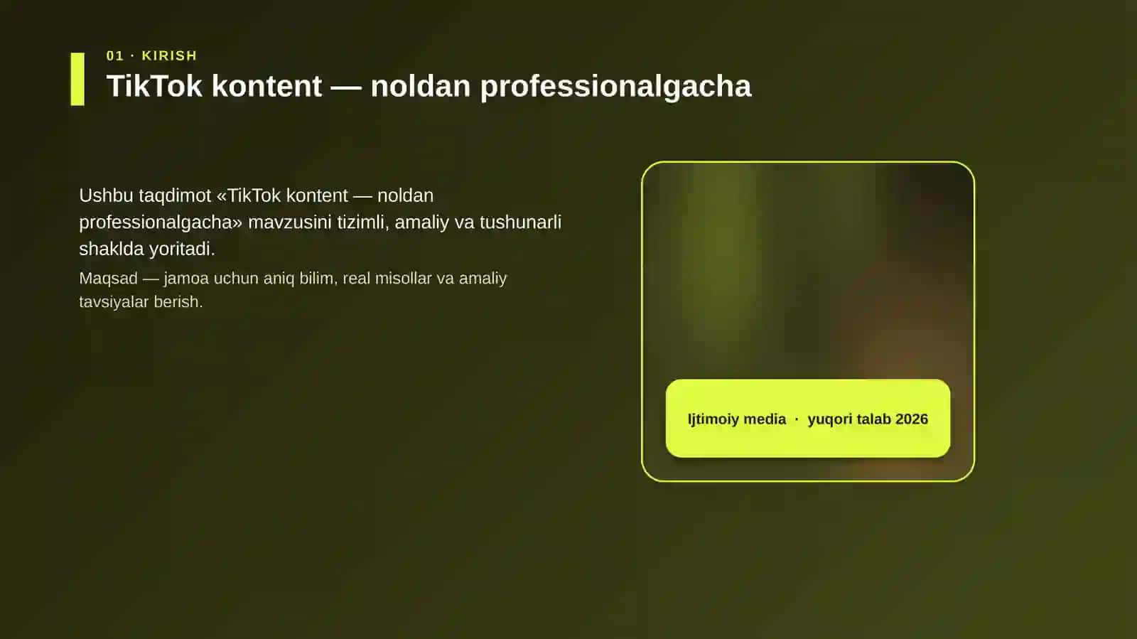 TikTok kontent — noldan professionalgacha 4