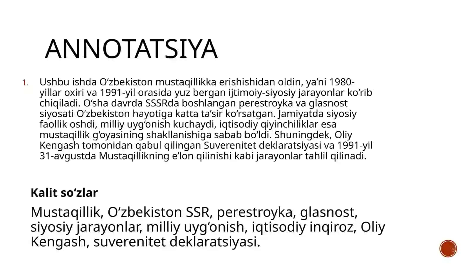 Mustaqillik yillaridagi O’zbekistonda ijtimoiy-iqtisodiy jarayonlar 4
