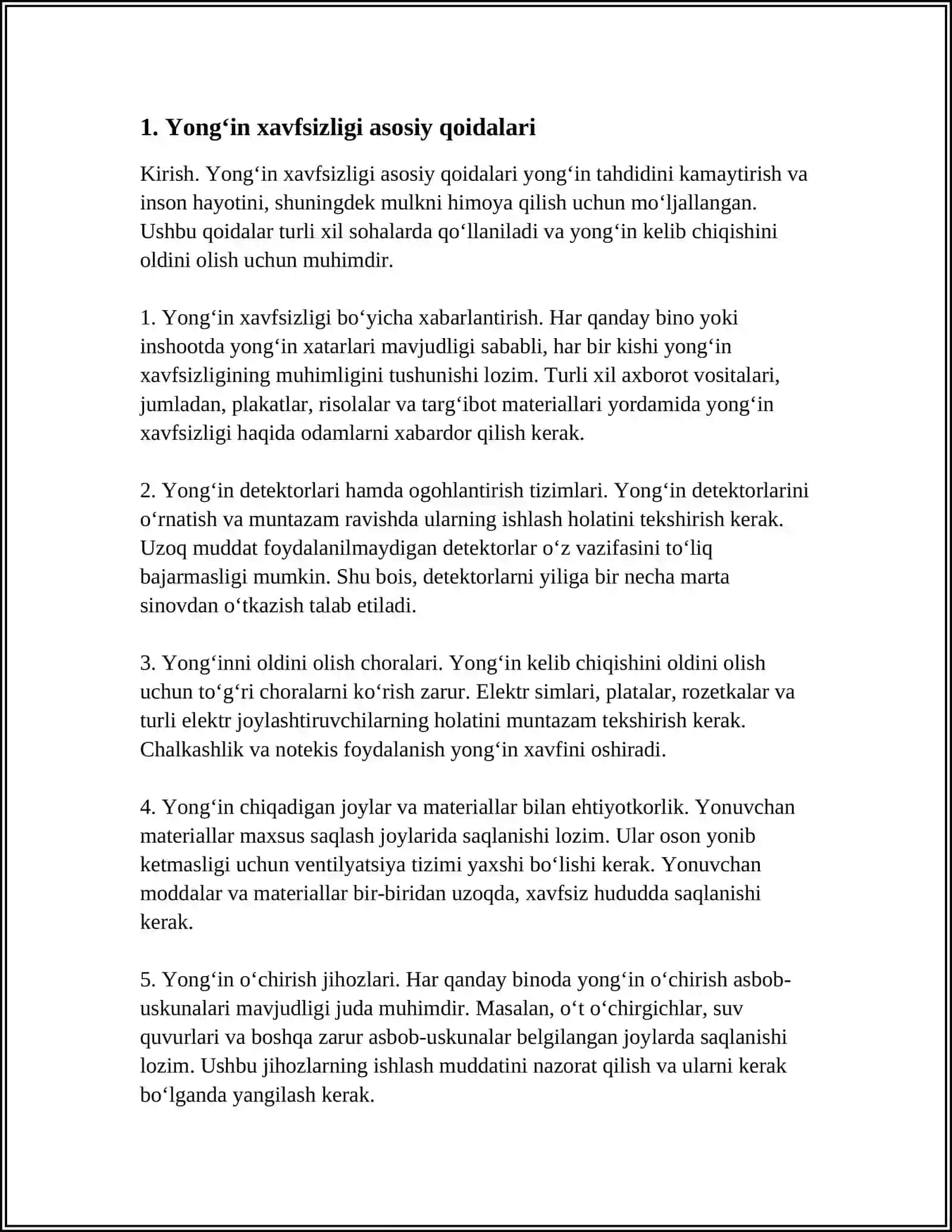 YONGʻIN XAVFSIZLIGI 4