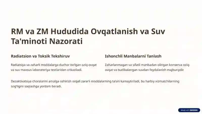 Harbiy Xizmatchilar uchun Sanitar Nazorat Asoslari 4