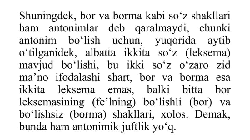 Antonimso‘zlarning xususiyatlari 4