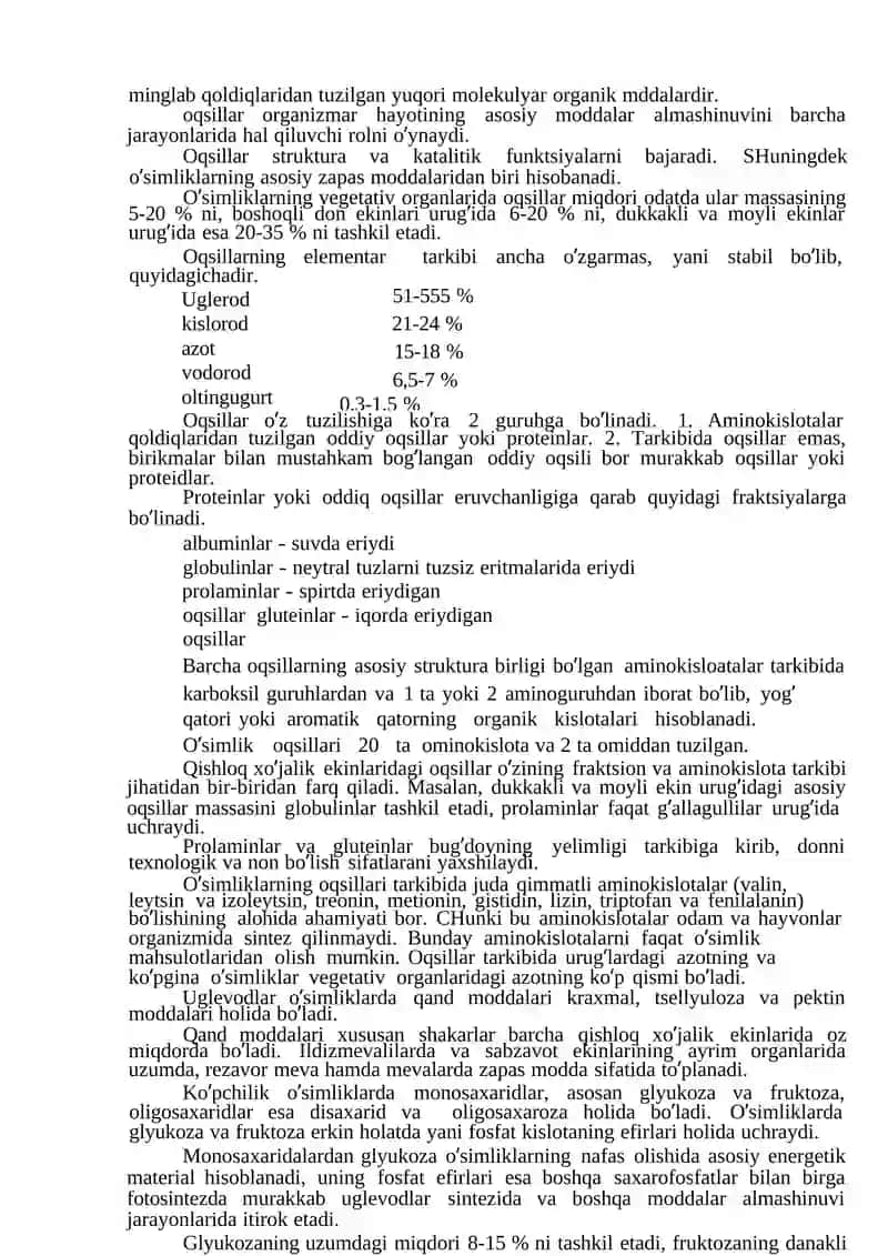 O'SIMLIKLARNING KIMYOVIY TARKIBI 4