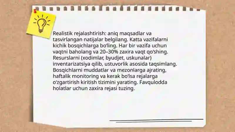 Realizm boʻyicha maslahat 4