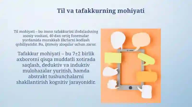Nutq jarayonida til va tafakkurning uyg'unligi 4