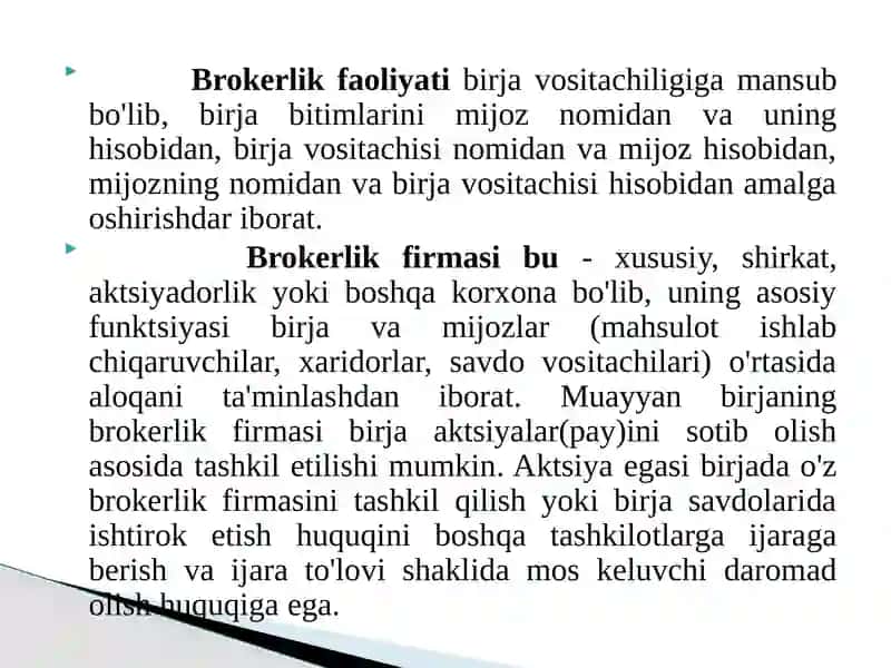 Brokerlar va brokerlik idoralari 4
