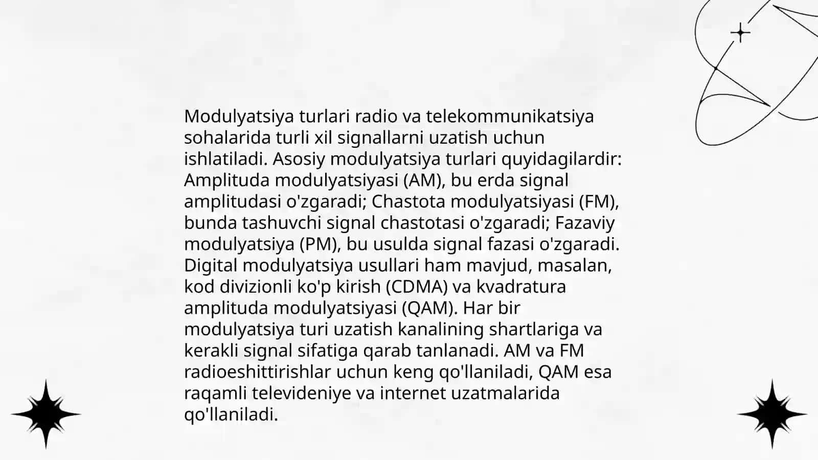 yuqori chastotali signallarni uzatish usullari 4