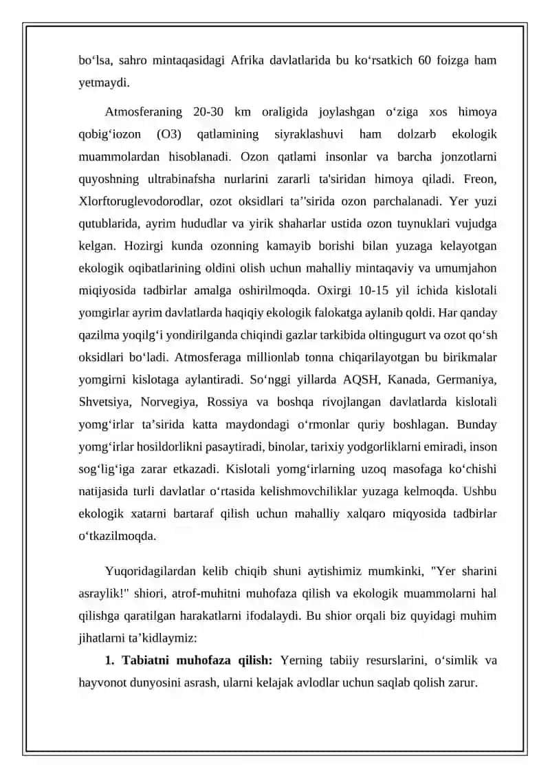 Ekologik muammolar 4