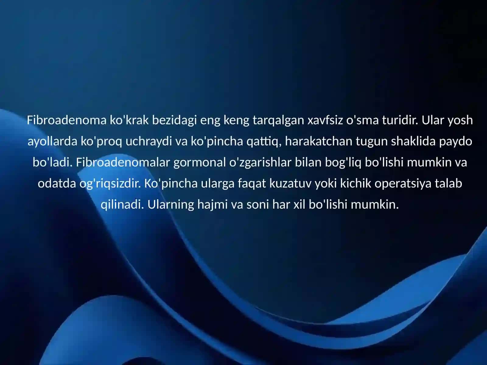 Xavfsiz o'smalar (sut bezi) 4