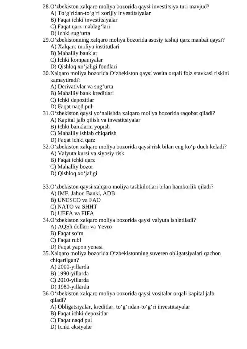 Xalqaro moliya bozori 4