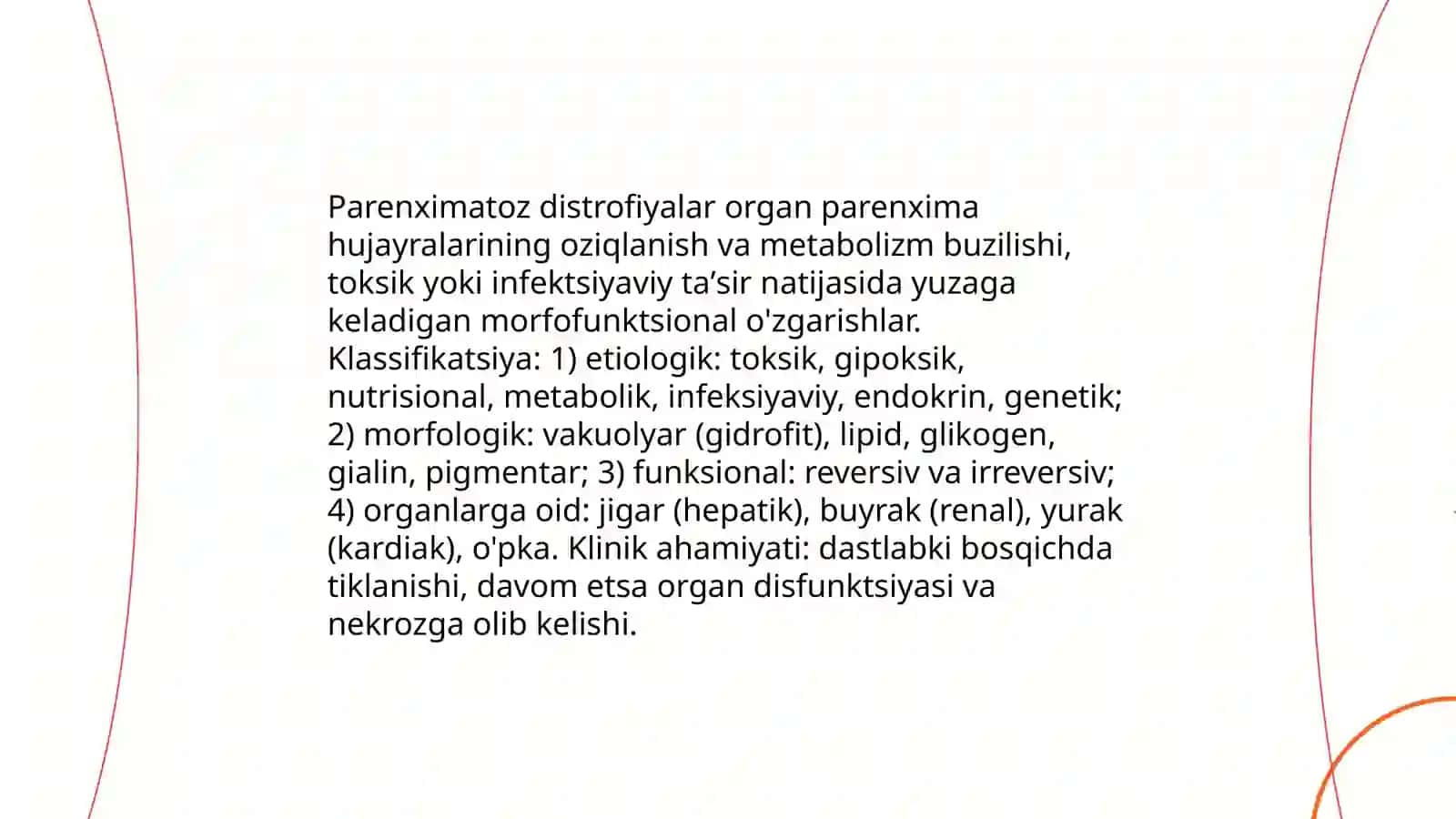 Distrofiyalar.Parenximatoz va mezenximal distrofiyalar 4