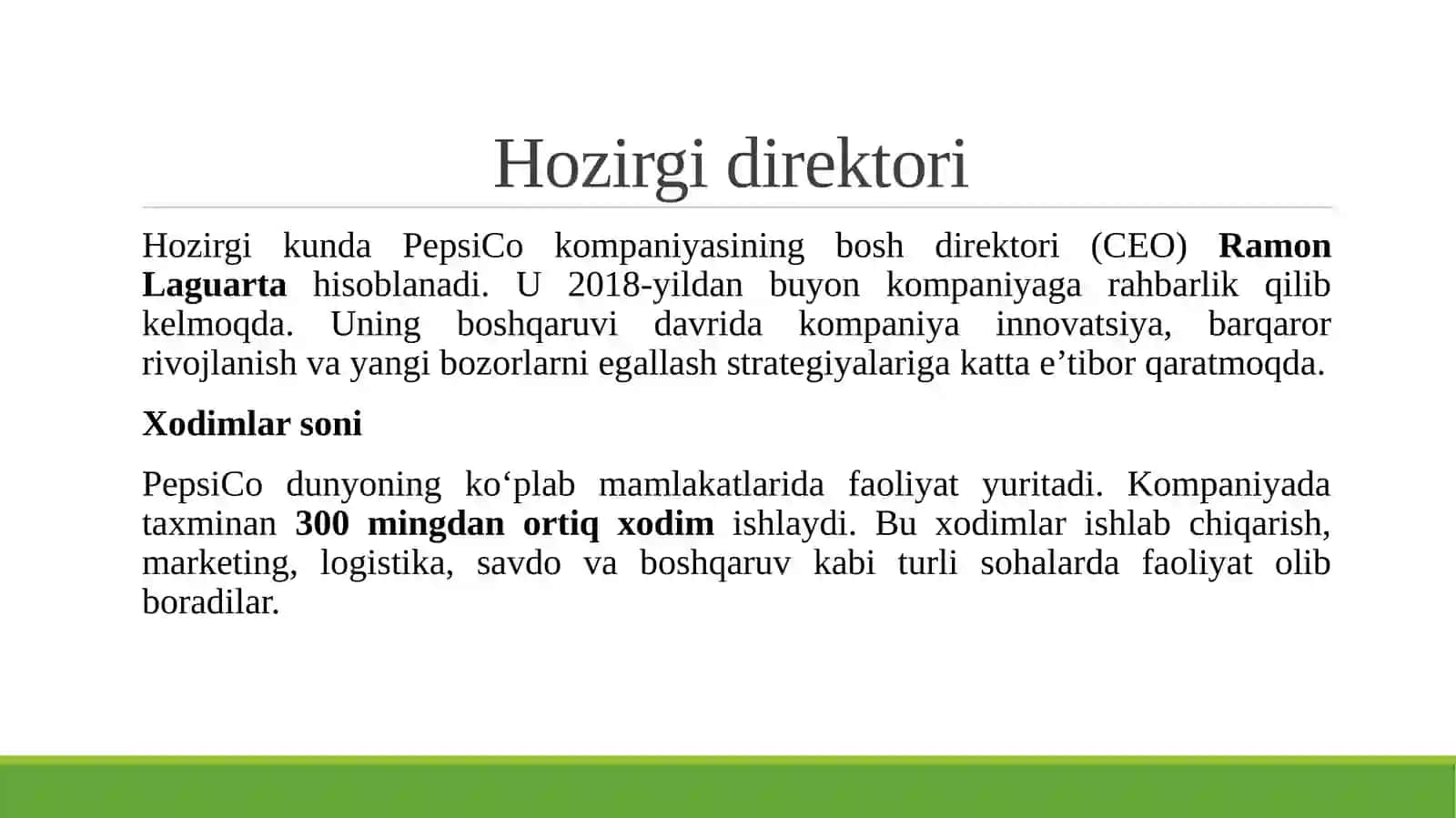Pepsi korxonasi haqida 4