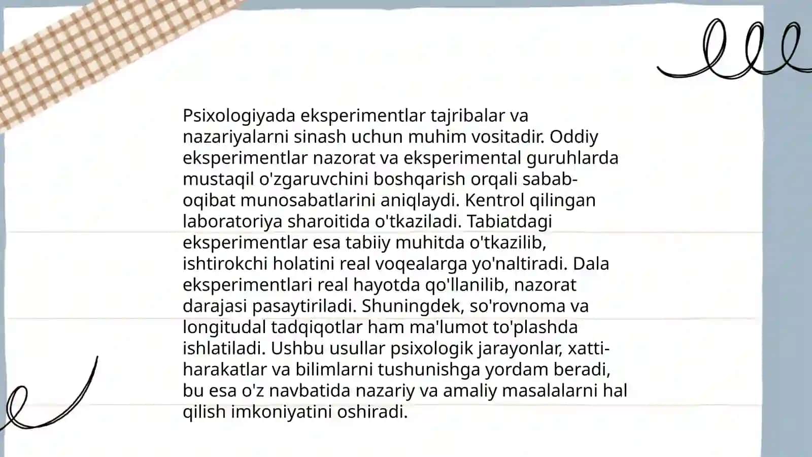 Eksperimental psixologiyaninig vazifalari 4