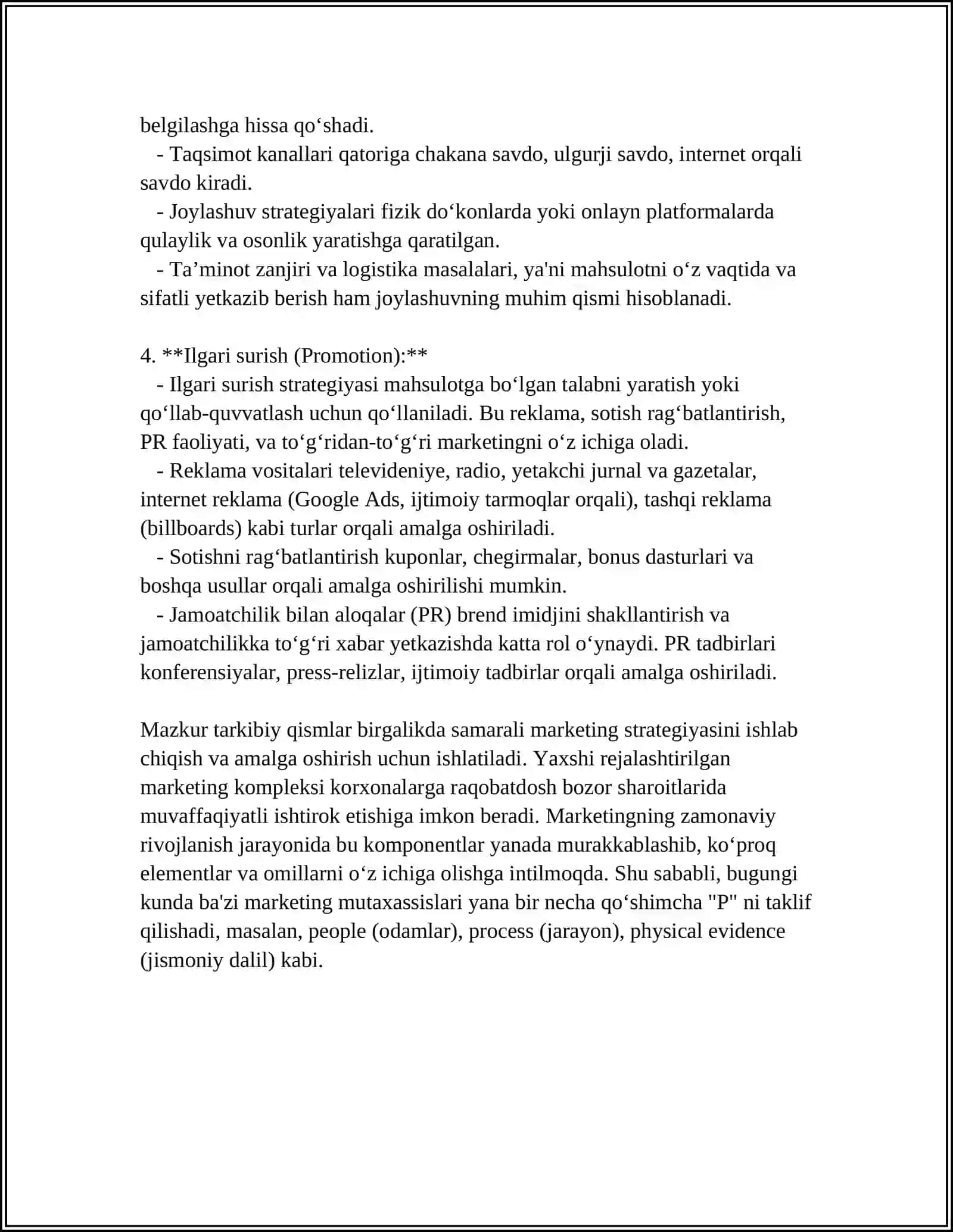 MARKETING KOMPLEKSI 4