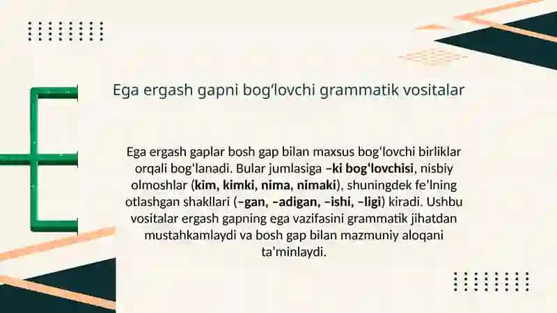 O‘zbek tilida ega ergash gapli qo‘shma gaplar 4