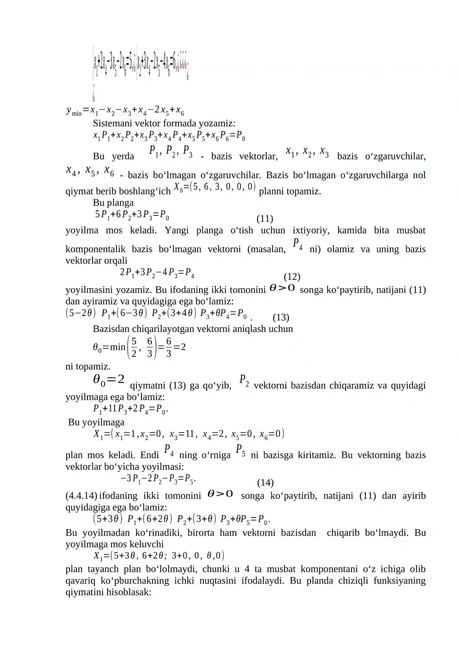 Chiziqli programmalashtirish masalalarini 4