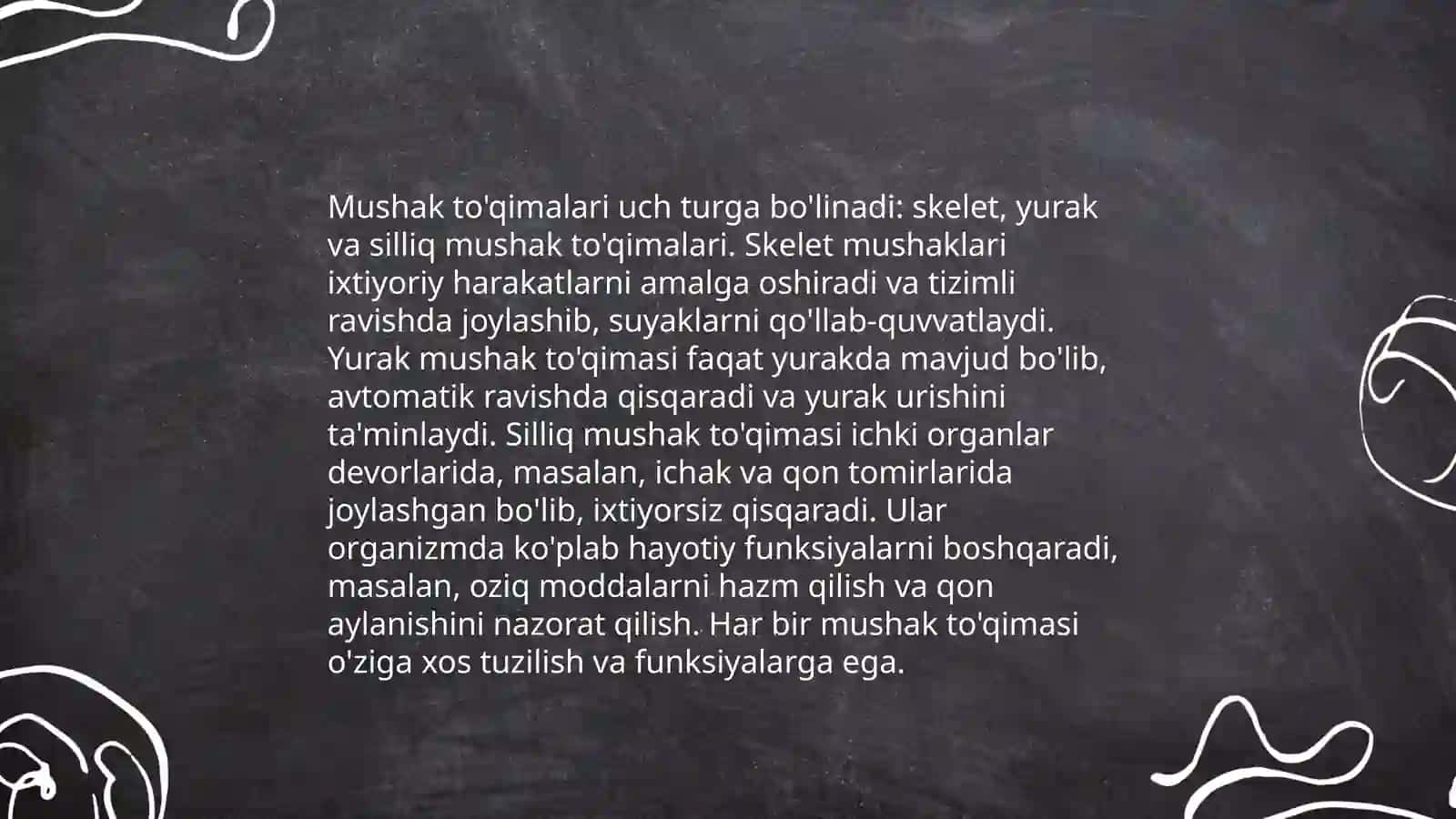 Mushaklar haqida umumiy ma'lumot 4