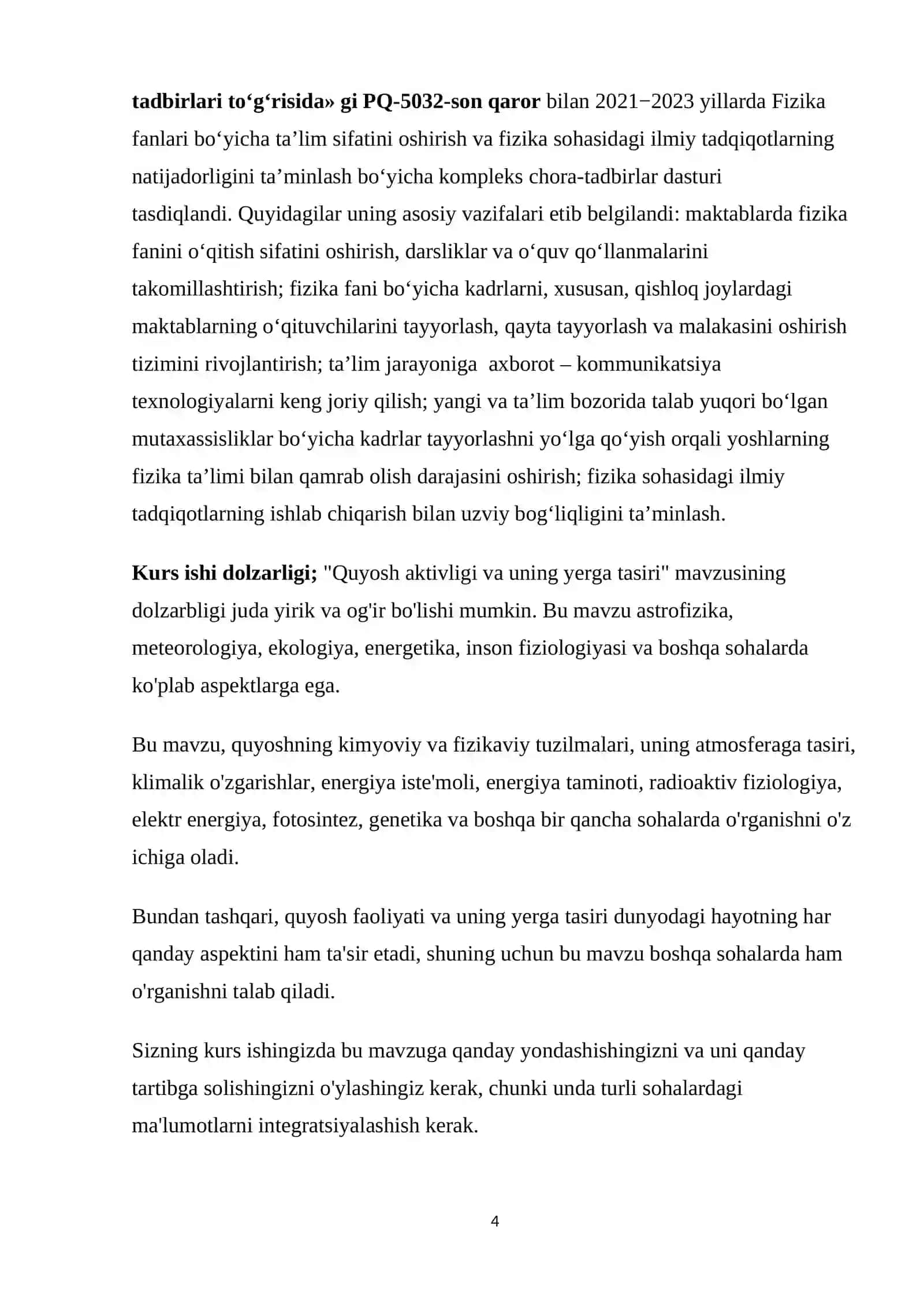 Quyosh aktivligi va uning yerga tasiri 4