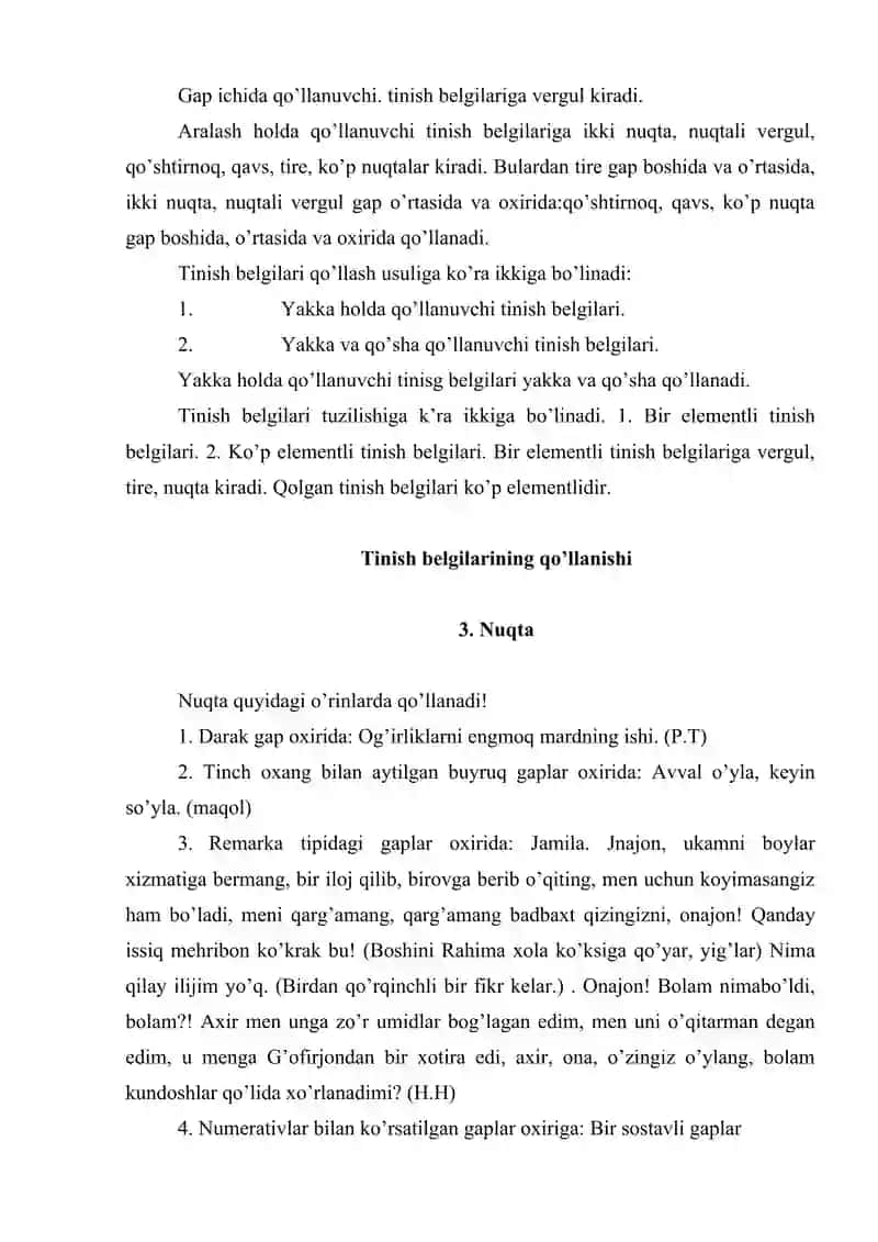 O`zbek tili punktuatsiyasi 4