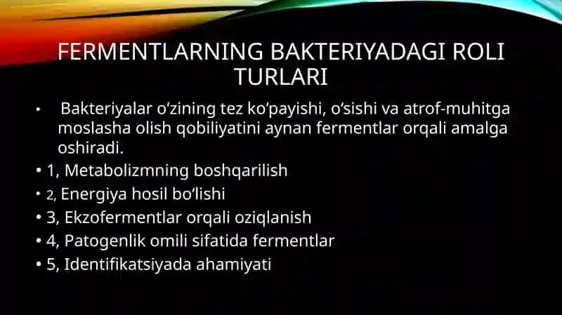Bakteriyalarda fermentativ jarayonlar 4