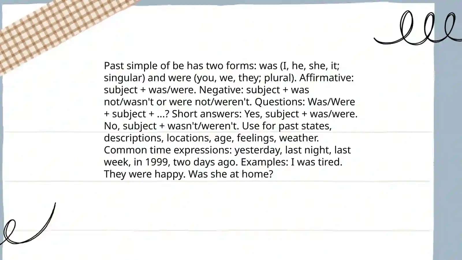 Verb to be 4