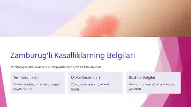 Zamburug'li Kasalliklarning O'ziga Xosligi 4