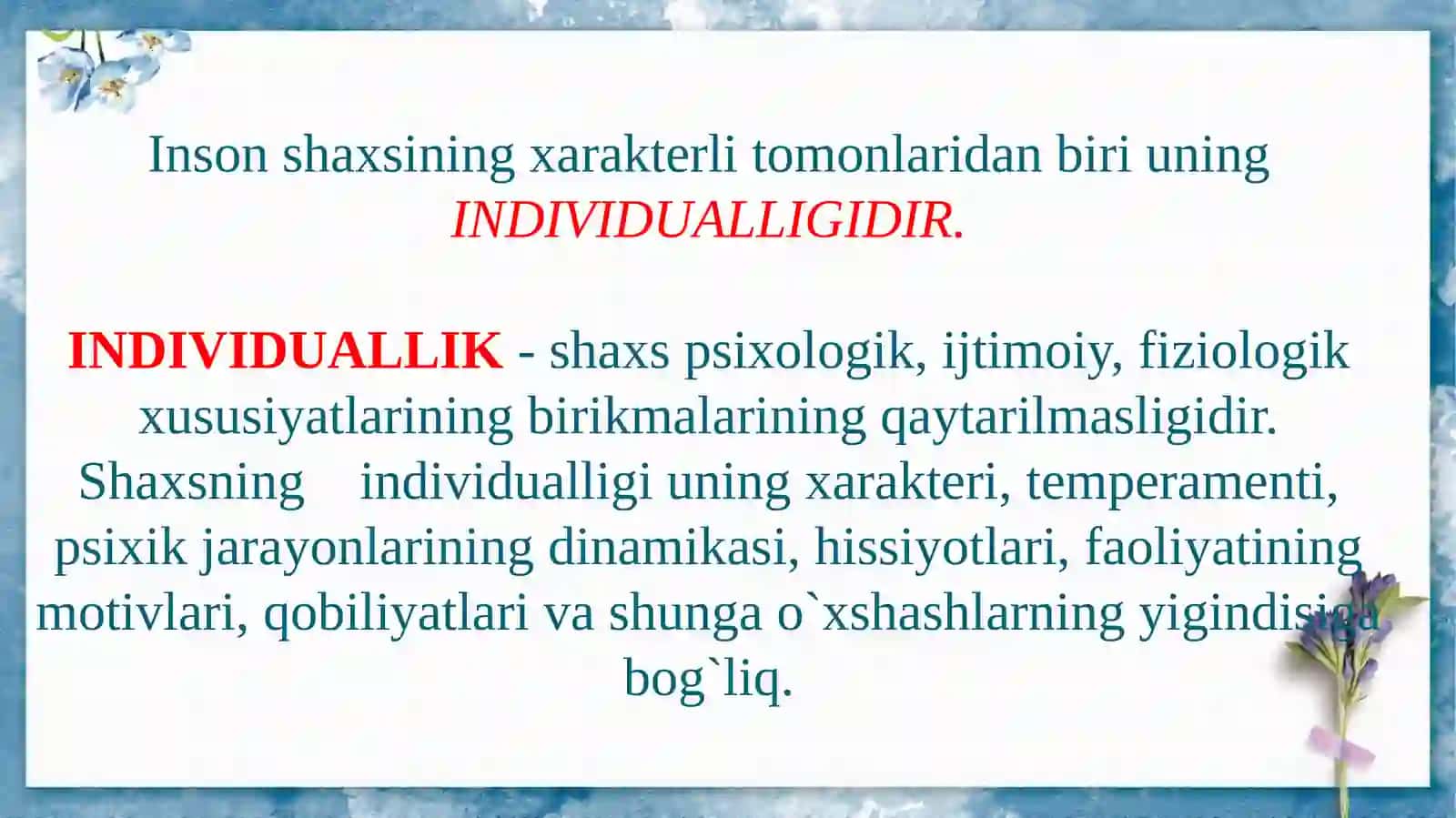 Shaxs tiplariga psixologik xarakteristika 4