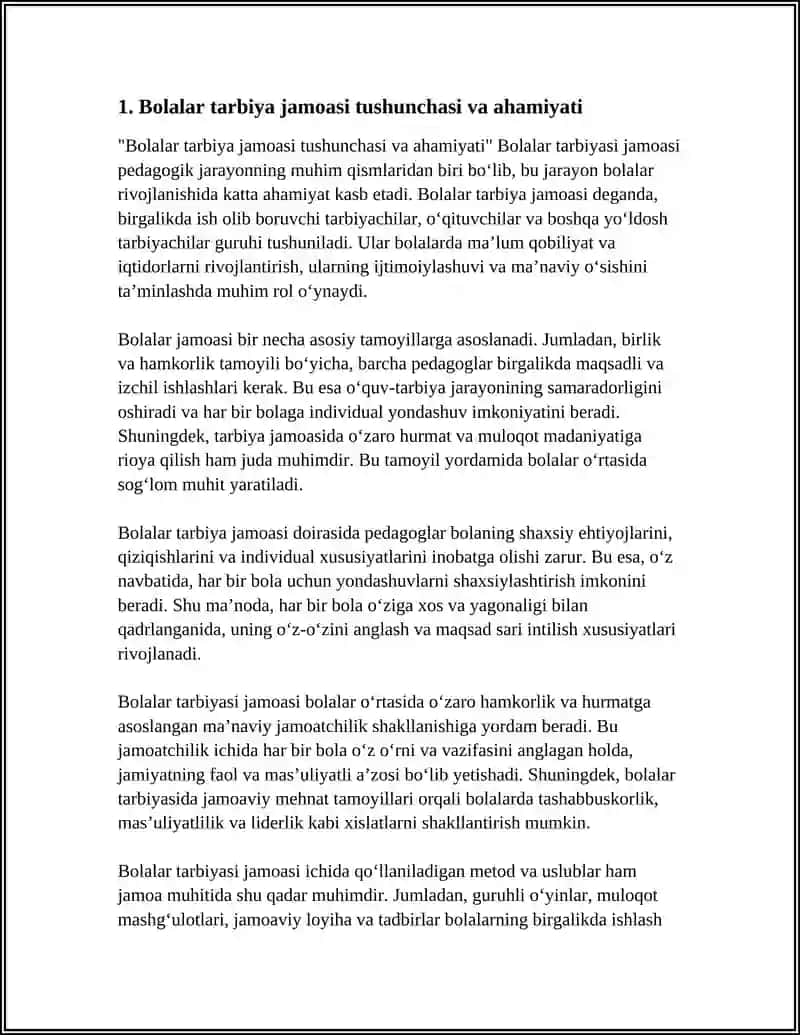 BOLALAR TARBIYA JAMOASI – YAXLIT 4