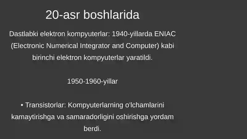 Kompyuter texnologiyalarining rivojlanish tarixi 4