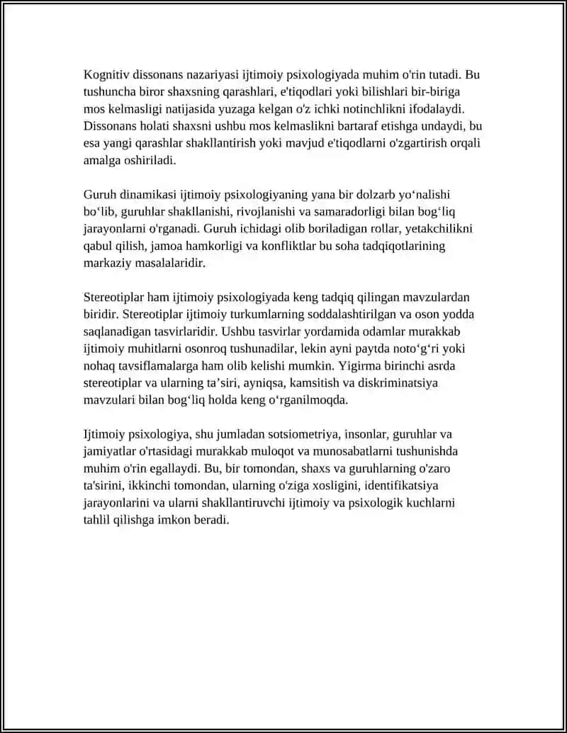 IJTIMOIY PSIXOLOGIYA. SOTSIOMETRIYA METODI 4